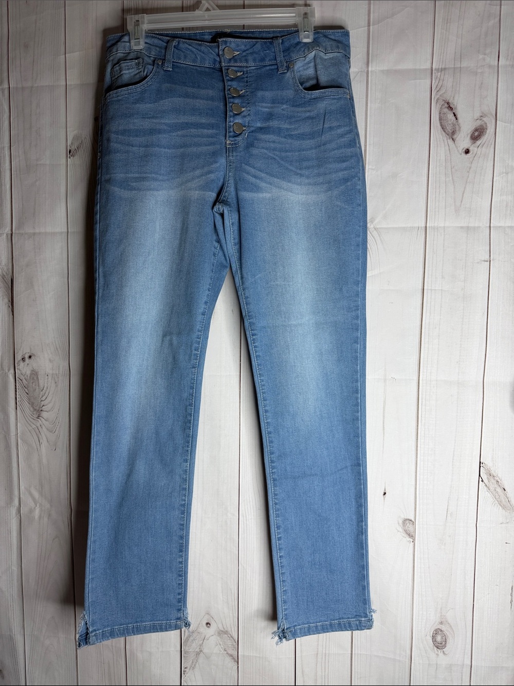 Womens d. jeans Light High-Rise Button-Fly Jeans sz12 -1150